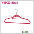 Guangdong well-known flocking trousers/tie/skirt clothes hanger in deep pink